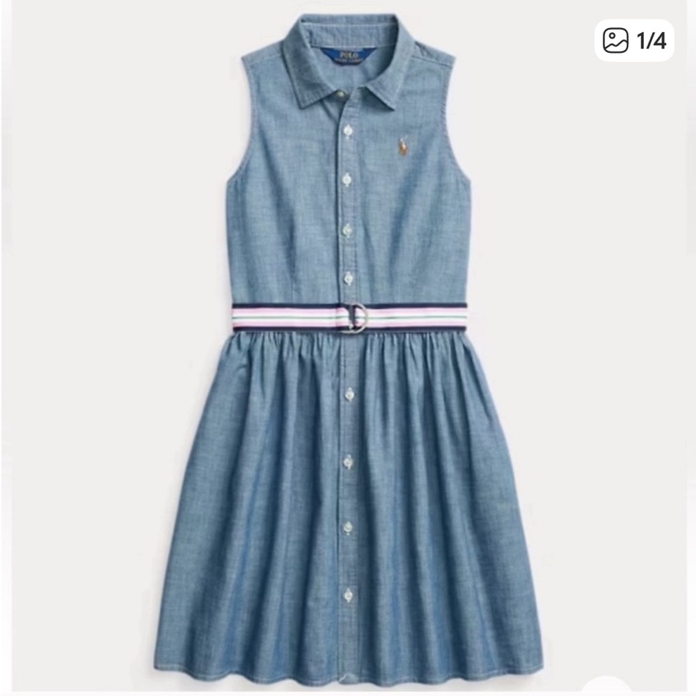 Polo by Ralph Lauren Chambray Belted Dress for Kids